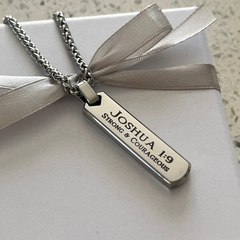 Drake Men's Bar Necklace, Stainless Steel (READY IN 3 DAYS!)