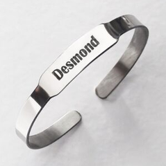 Bradley Personalized Children's Baby Bangle, Stainless Steel, Adjustable 0-5 Years (READY IN 3 DAYS!)