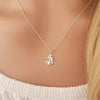 Desnay 925 Sterling Silver Dolphin Anchor Necklace, Size: 8x12mm, 45cm chain
