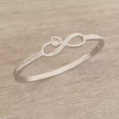 Silver infinity bangle