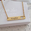 Kaylee Bar - Personalized Bar Necklace, Stainless Steel (SILVER, GOLD OR ROSE GOLD, READY IN 3 DAYS)
