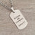 Joshua Custom Engraved Men's Dog Tag Chain, Stainless Steel