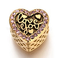 Love You European Charm, Gold Stainless Steel (PRE-ORDER ALLOW 10 DAYS)