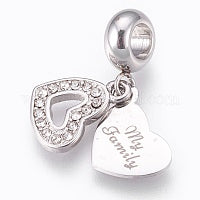 Family European Dangle Charm, Stainless Steel (PRE-ORDER ALLOW 10 DAYS) (Copy)