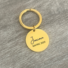 Matric graduation gift personalized keyring