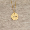 Gemma Personalized Necklace, Gold Stainless Steel, Size: 15mm on 45cm chain (READY IN 3 DAYS!)