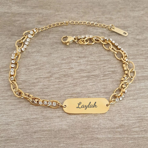 personalized gold bracelet