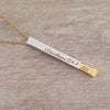 Chanel Personalized Necklace with inside message, Gold & Silver Stainless Steel (READY IN 3 DAYS!)