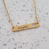 Kaylee Bar - Personalized Bar Necklace, Stainless Steel (SILVER, GOLD OR ROSE GOLD, READY IN 3 DAYS)