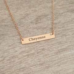 personalized bar necklace