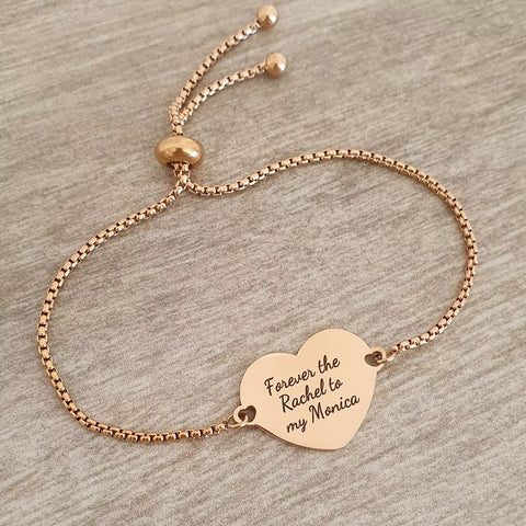 Kabella Rose Gold Personalized Stainless Steel bracelet, Adjustable Size (READY IN 3 DAYS!)
