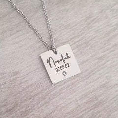 Stella Personalized Necklace, Stainless Steel, Size: 15mm on 45cm chain (READY IN 3 DAYS!)