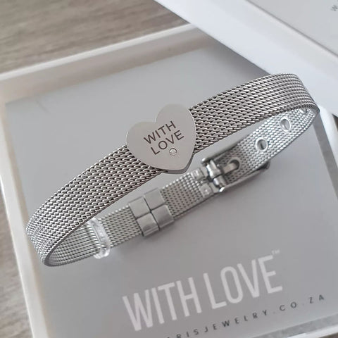 Charis Love Story, With Love Starter Bracelet, Stainless Steel, Adjustable  (READY IN 3 DAYS) (Copy)