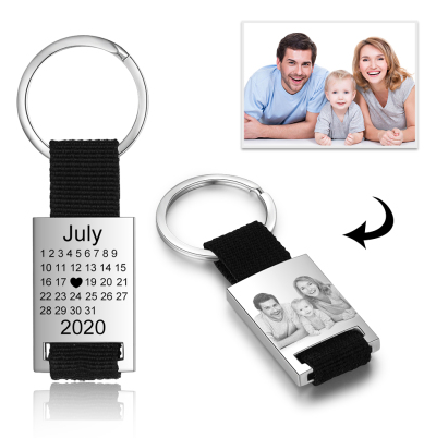 CAS102128 - Personalized photo keyring, Stainless Steel