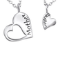 Ruth 925 Sterling Silver Mother Daughter Necklace Set of 2