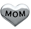 Mom heart floating charm 