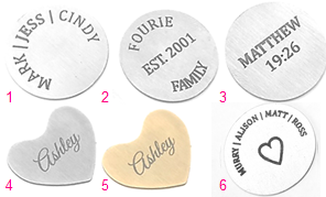FLPD4 - Personalized Stainless Steel Disc for Floating Locket Necklace