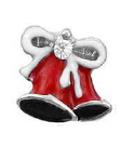 FLC79 - Christmas Bells With Stone, Floating Charm