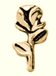 FLC157 - Rose, Gold Tone charm for Floating Locket Necklace