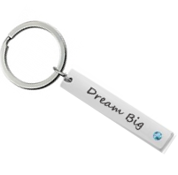 Personalized Engraving and Birthstone Keyring