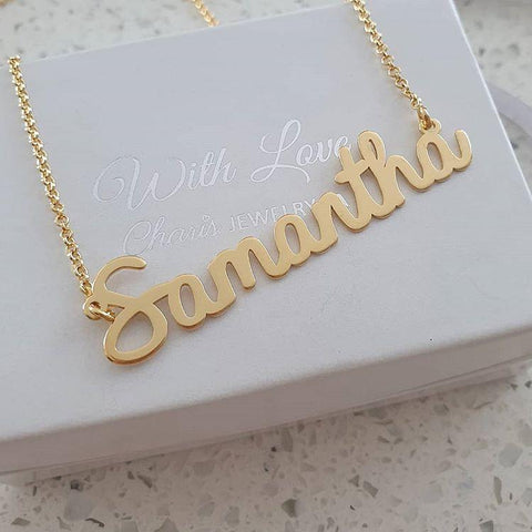 CNE111455G - 18K Gold Plated 925 Sterling Silver Personalized Name Necklace