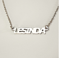 Capitals stainless steel name necklace