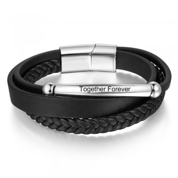 CBA102753 - Men's Personalized Bracelet Wrist Strap, Stainless Steel