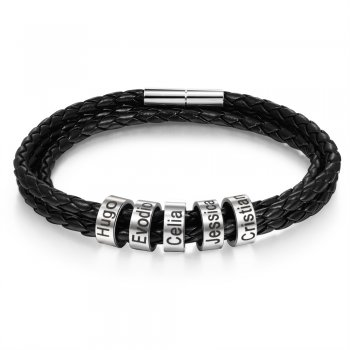 CBA102741 - Men's Personalized Bracelet Wrist Strap, Stainless Steel