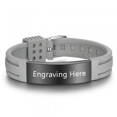 Men's personalized wrist strap bracelet