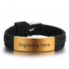 Men's personalized bracelet wrist strap