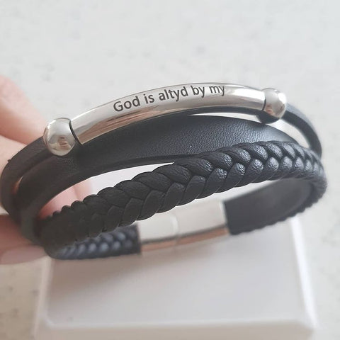 CBA102753 - Men's Personalized Bracelet Wrist Strap, Stainless Steel