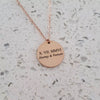 Personalized disc necklace