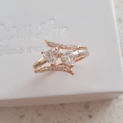 Personalized rose gold ring