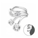 sterling silver ear cuff earrings