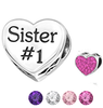 A13 - 925 Sterling Silver #1 Sister European Charm Bead