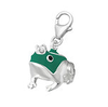 Sterling silver frog prince crown charm dangle
