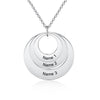 CNE105378 - Sterling Silver 3 Ring Pendant Necklace