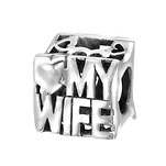 A41-C21760 - 925 Sterling Silver love my wife European Charm Bead