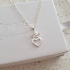 Sterling Silver Crown Heart Necklace