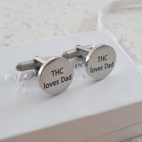 CAS102458 - Personalized Cuff Links, Stainless Steel, 15x19mm
