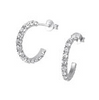 buy sterling silver cz half round hoop earrings, online shop South Africa
