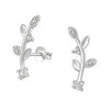 buy sterling silver cz leaf ear pin earrings, online jewellery store in SA