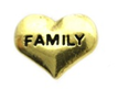 Family heart floating charm 