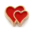 LL-06 - Double Hearts Floating Charm for Locket