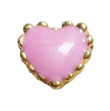 Pink heart floating charm