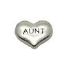 Aunt heart floating charm