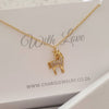 Gold unicorn necklace