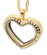 Gold Heart Floating Locket Necklace online store in South Africa