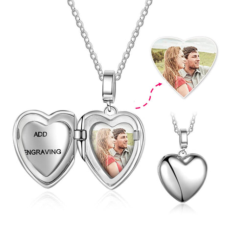 CNE103621 - 925 Sterling Silver Personalized Photo Locket Necklace