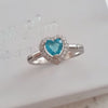 CRI103933 - 925 Sterling Silver Personalized Names & Birthstone Ring